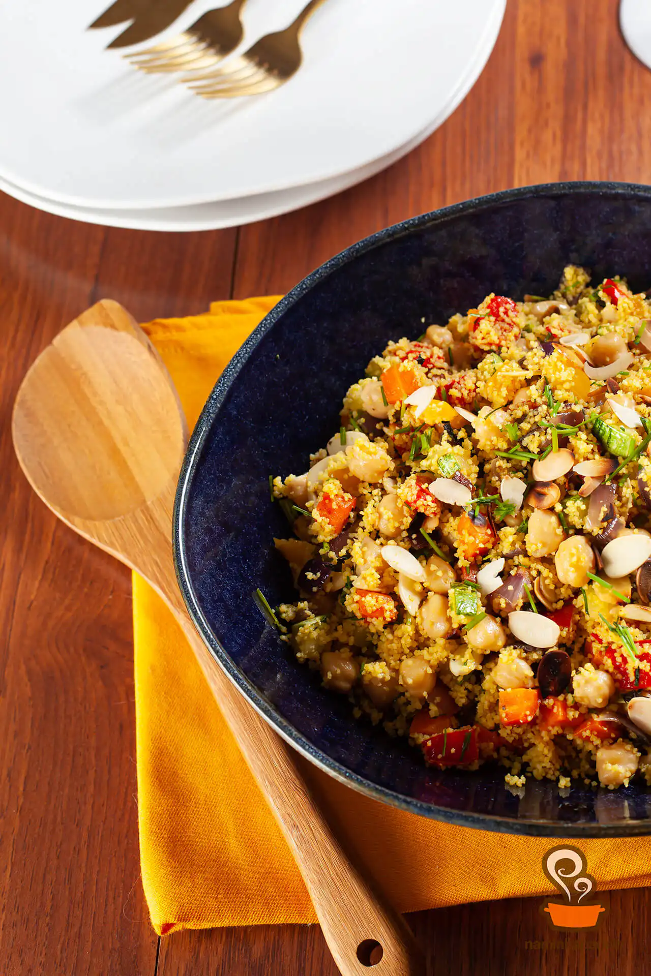 Cuscuz marroquino com legumes