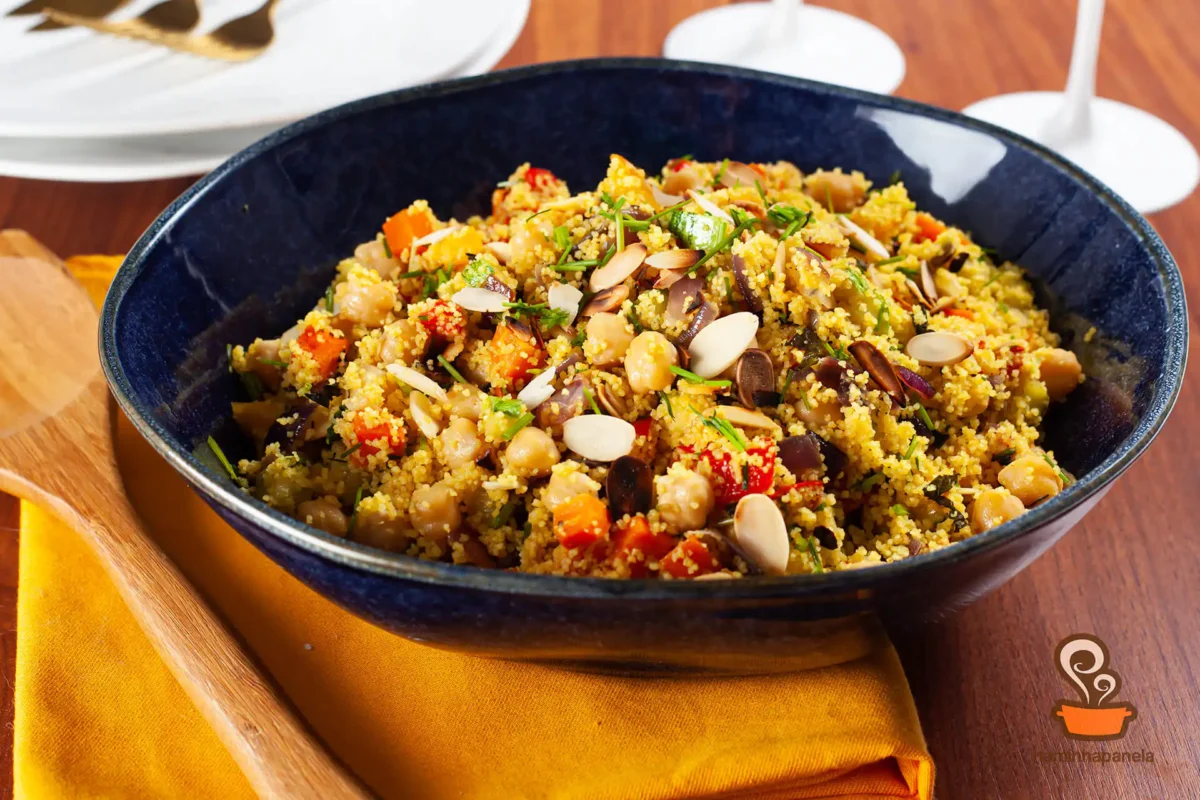 Cuscuz marroquino com legumes