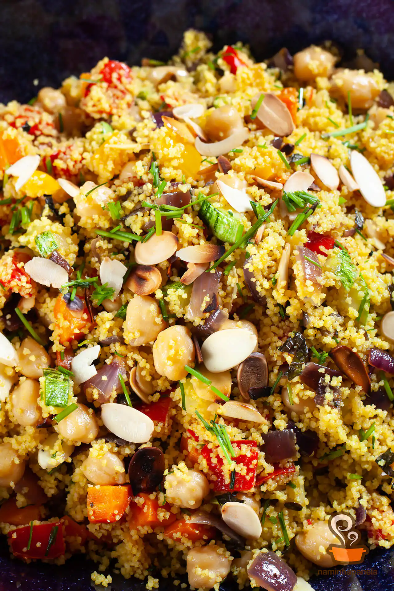 Cuscuz marroquino com legumes