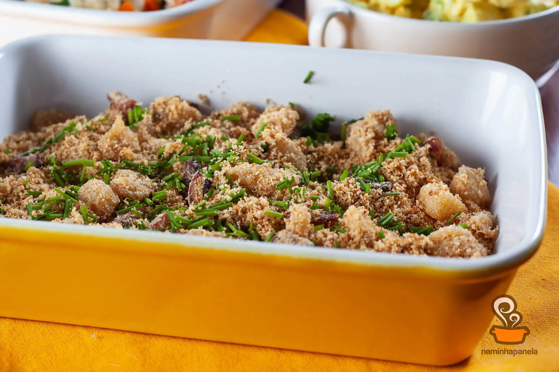 Farofa de abacaxi e bacon