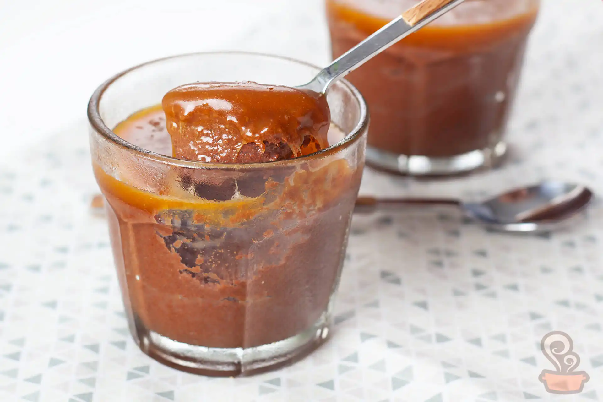 Creme de chocolate com caramelo salgado