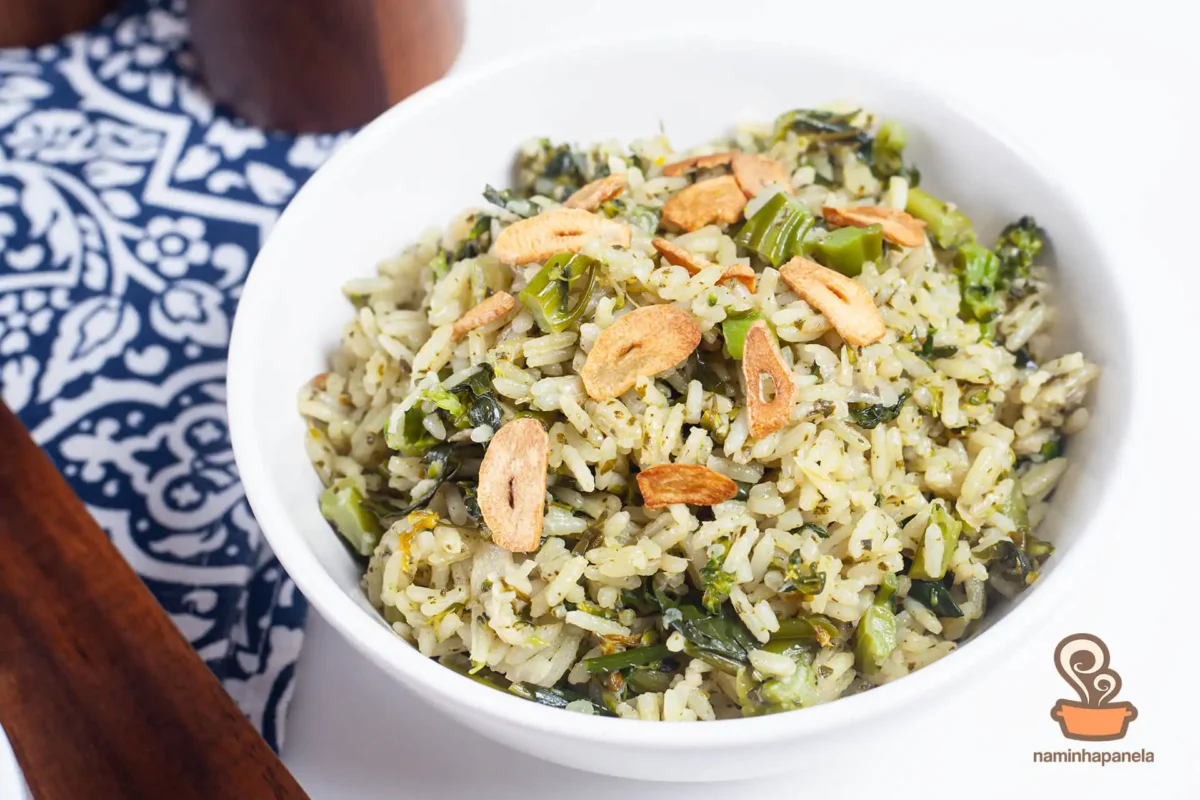 Arroz de brócolis - naminhapanela.com