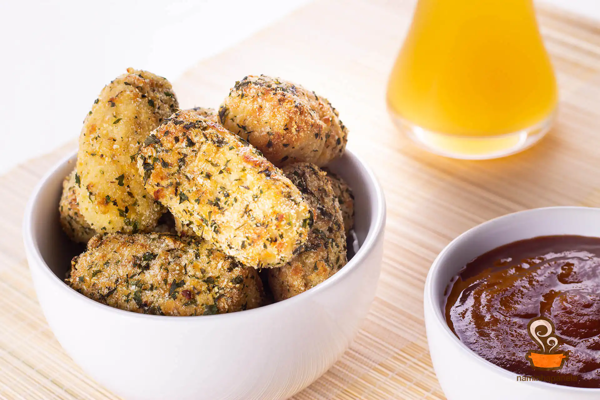 Bolinho de risoto assado