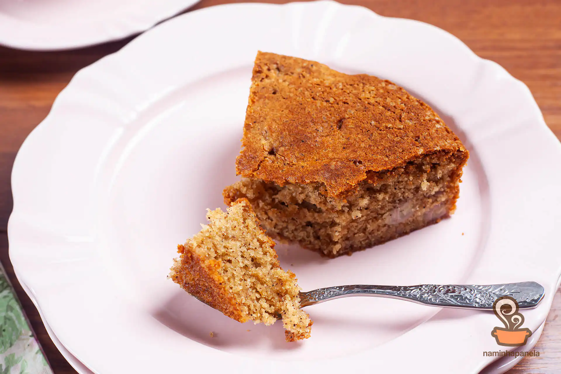 Bolo de banana amanteigado - naminhapanela.com