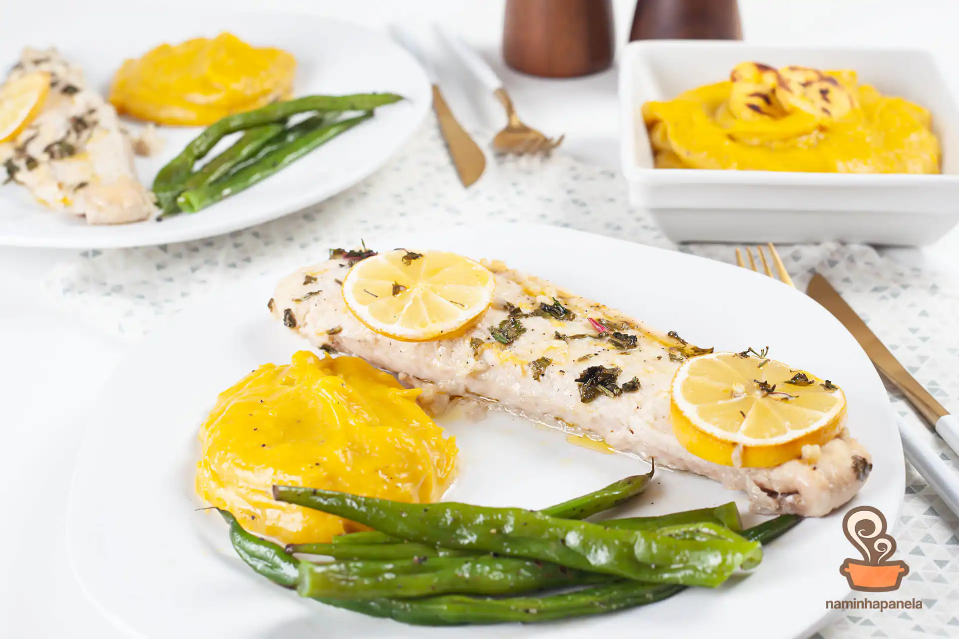 Peixe assado amanteigado - naminhapanela.com