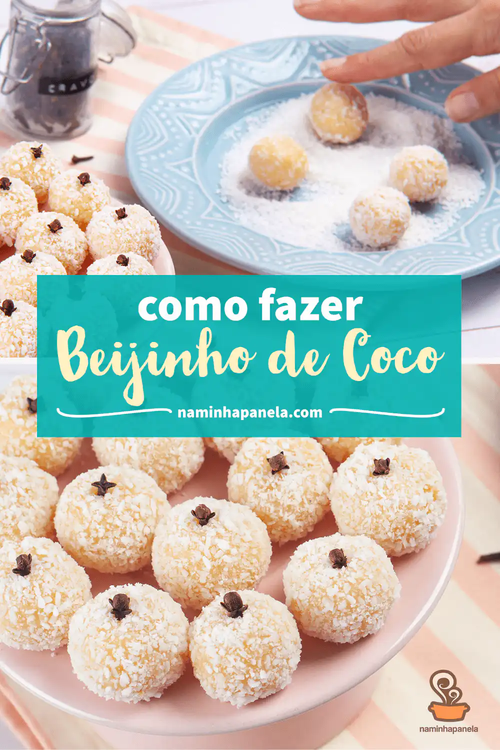 Beijinho de coco - naminhapanela.com
