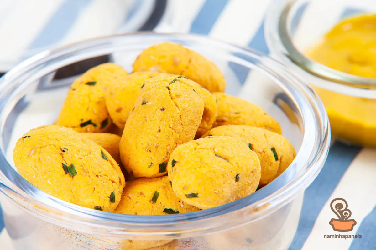 Bolinho de frango com batata doce - naminhapanela.com