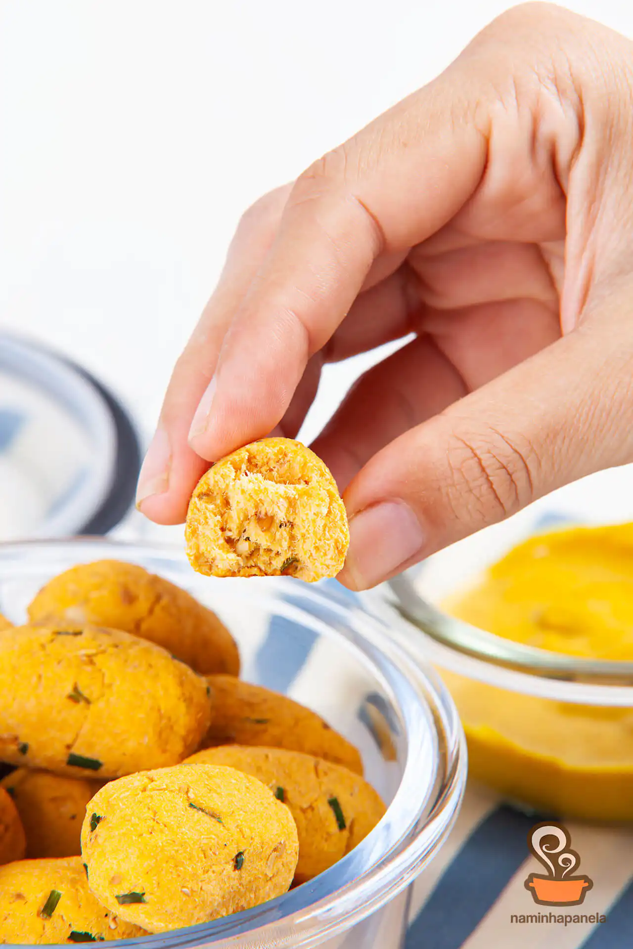 Bolinho de frango com batata doce - naminhapanela.com Bolinho de frango com batata doce - naminhapanela.com