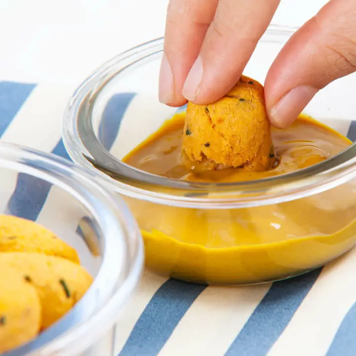 Bolinho de frango com batata doce - naminhapanela.com