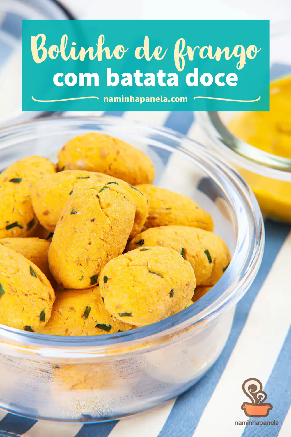 Bolinho de frango com batata doce - naminhapanela.com Bolinho de frango com batata doce - naminhapanela.com