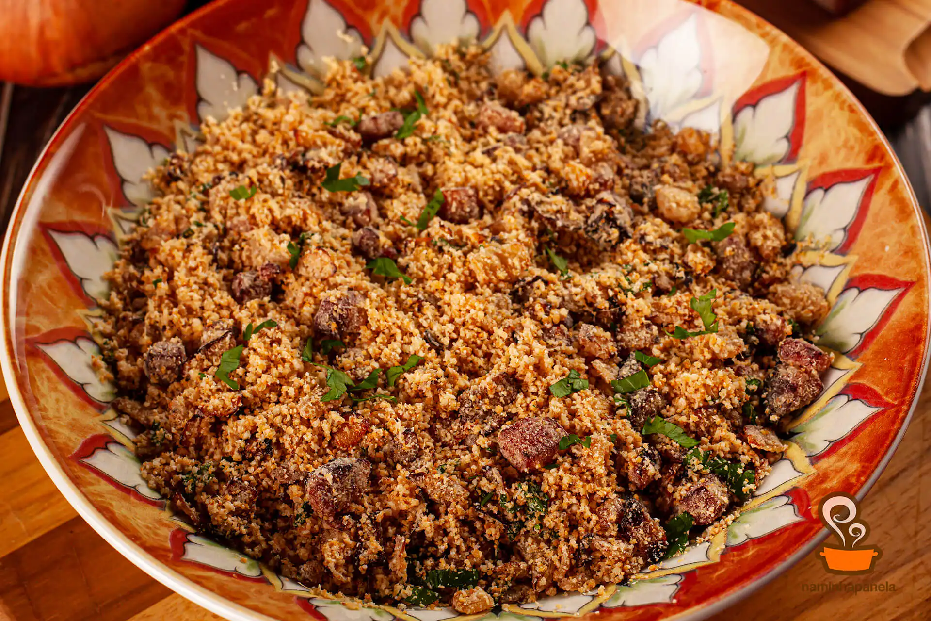 Farofa de bacon - naminhapanela.com