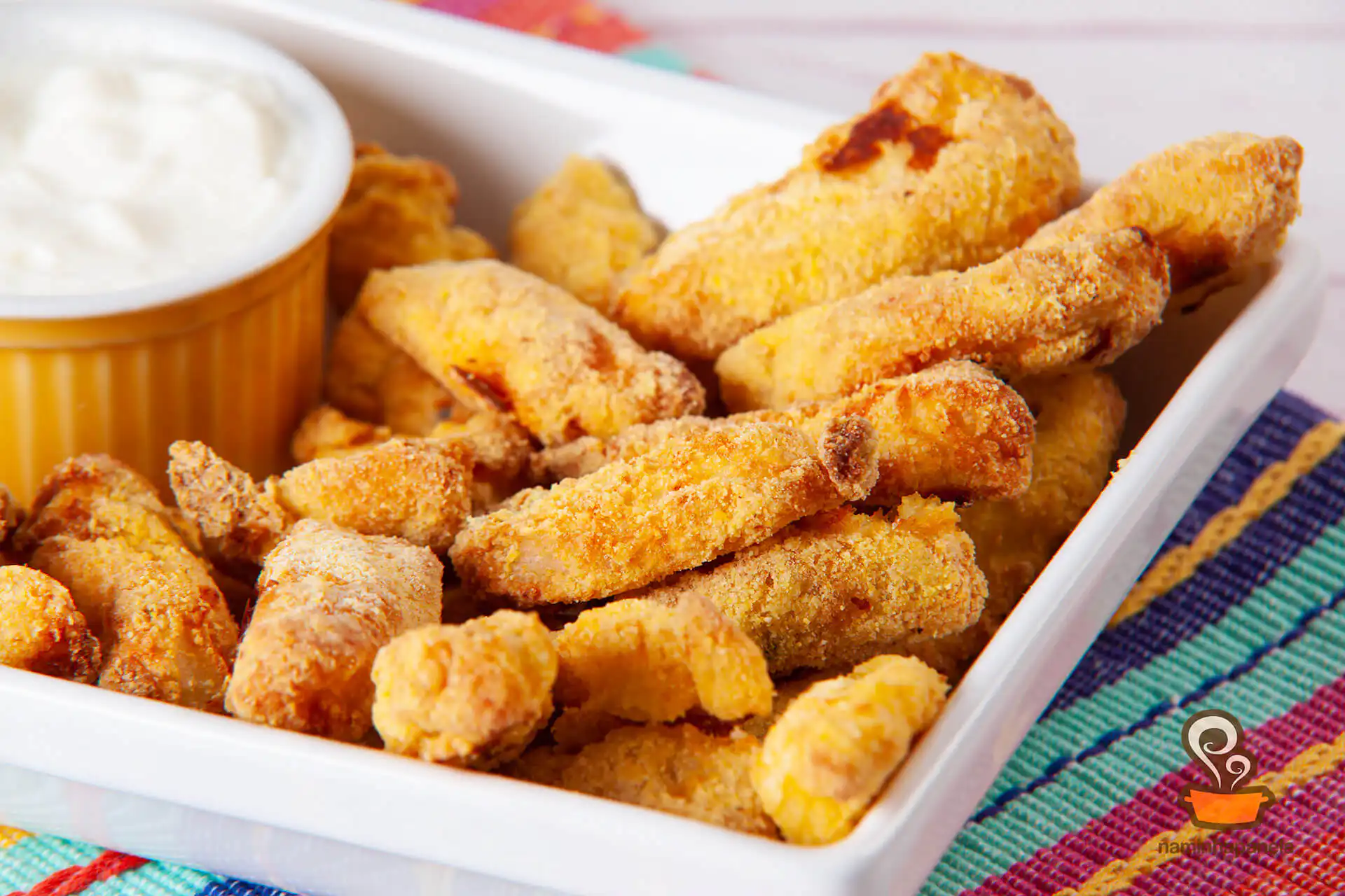 Filé de peixe empanado - naminhapanela.com