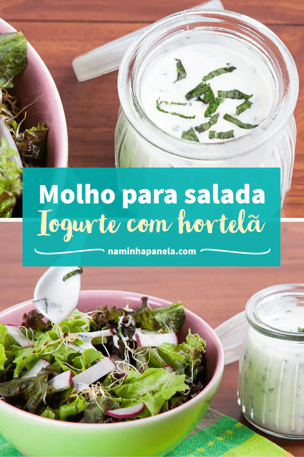 Molho de iogurte com hortelã - naminhapanela