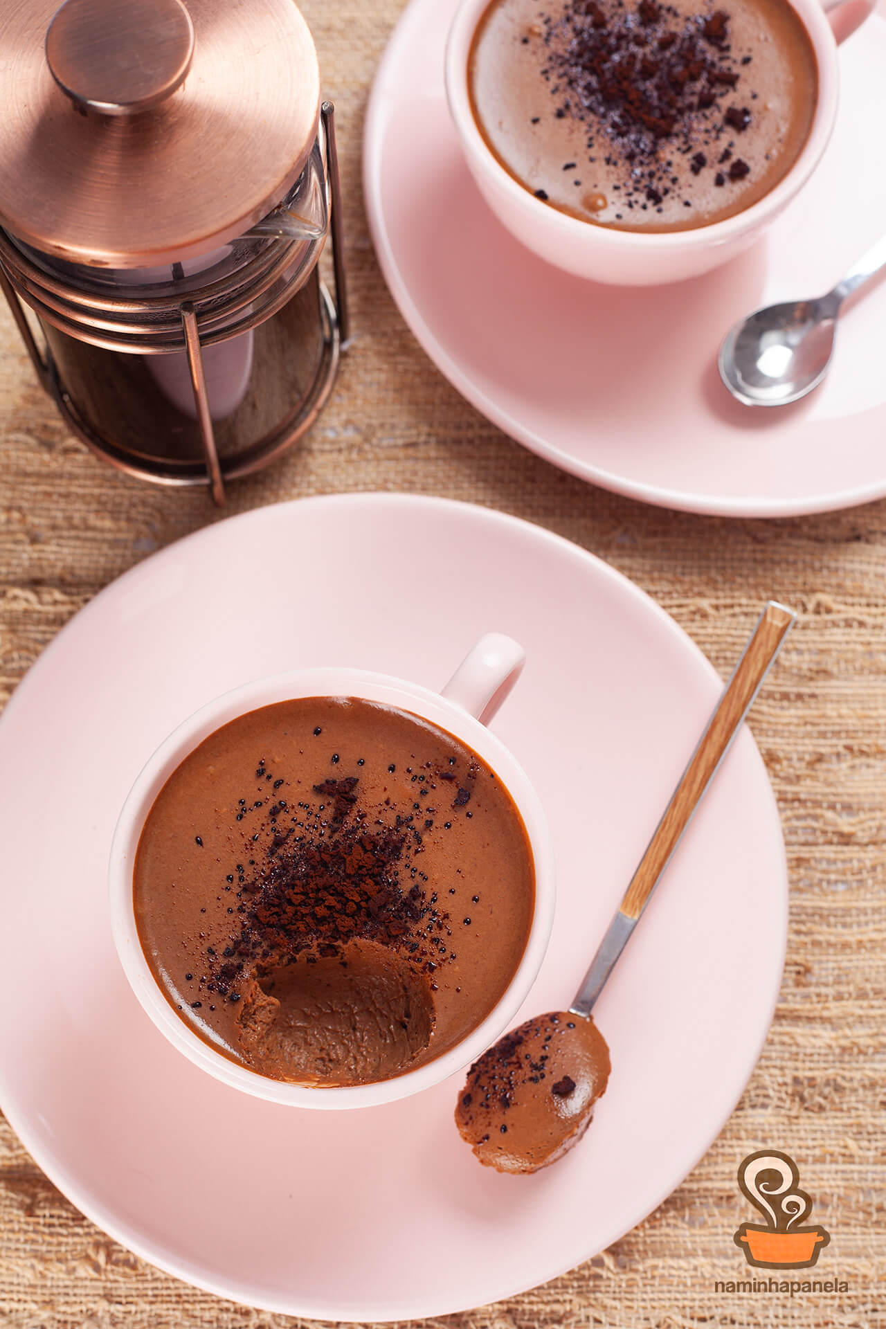 Mousse de chocolate com café - naminhapanela.com