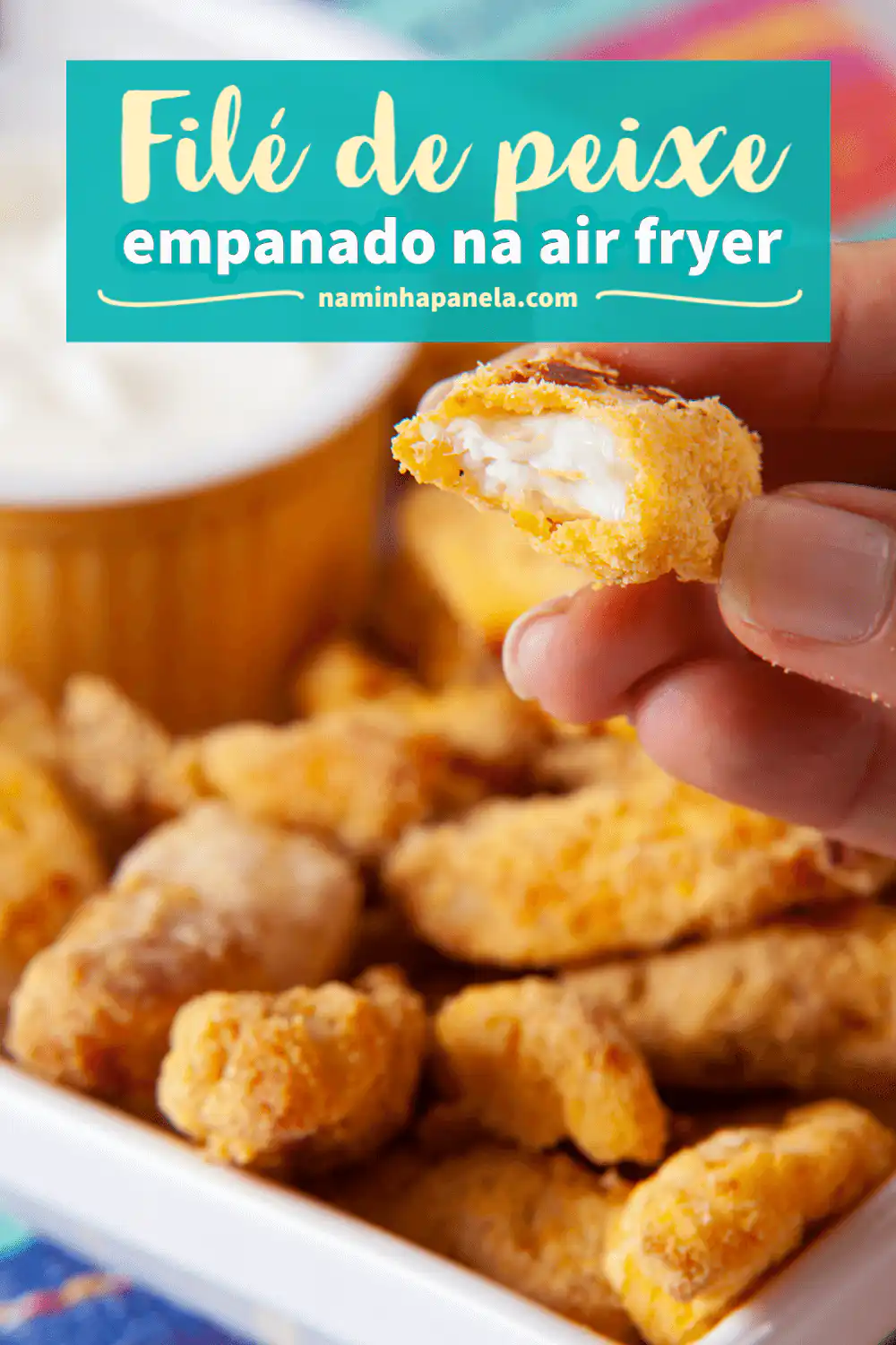 Filé de peixe empanado - naminhapanela.com