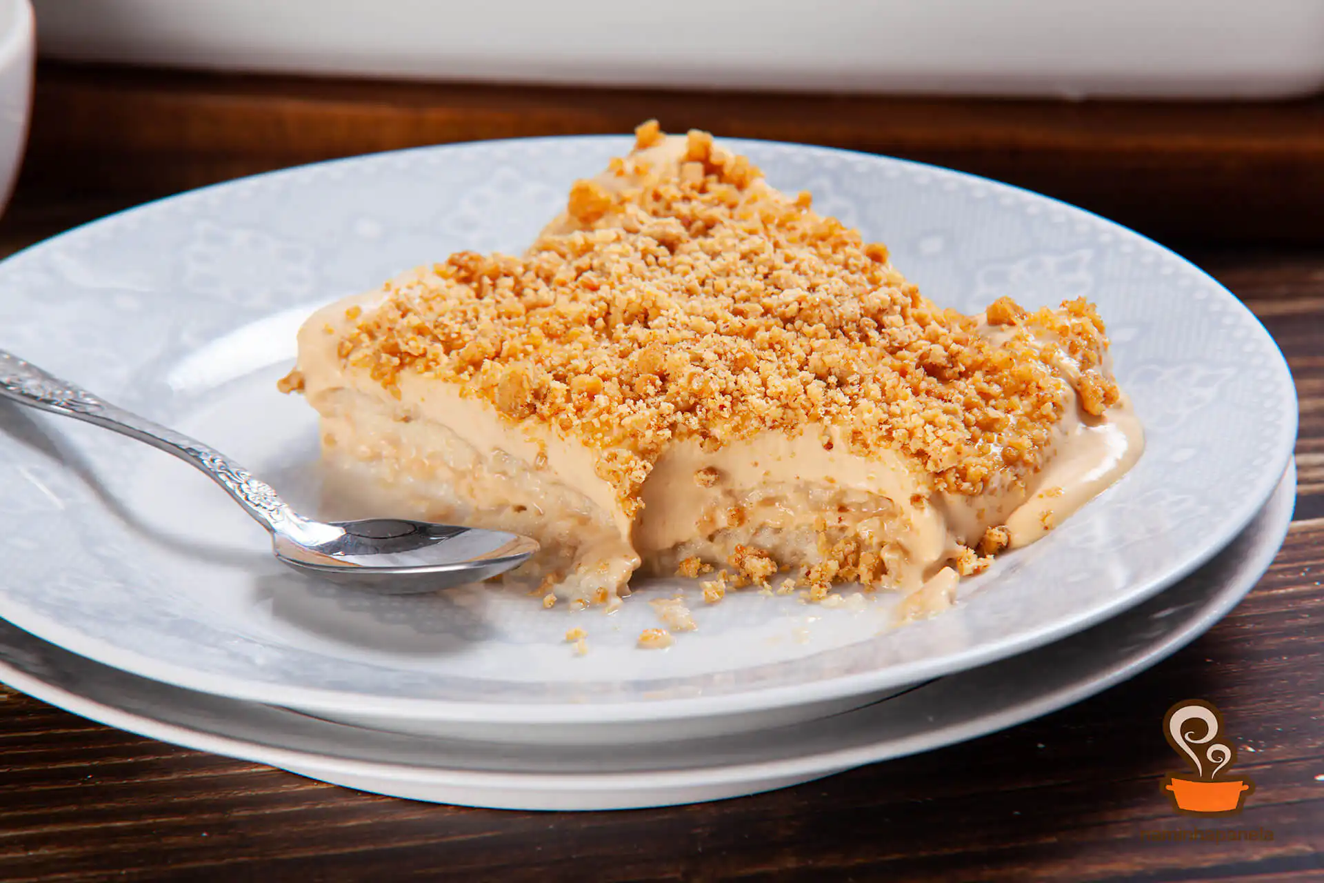 Pavê de doce de leite e paçoca