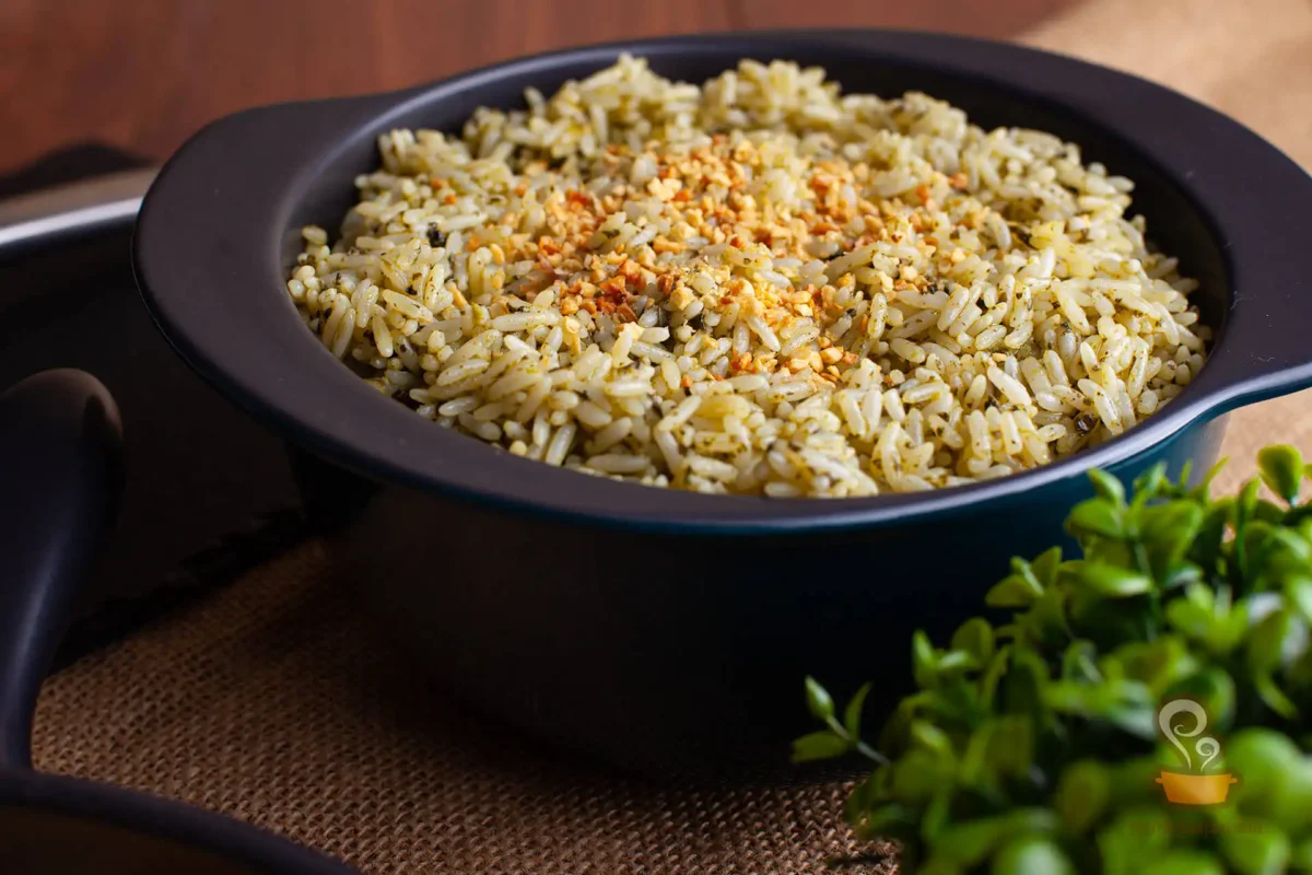arroz com espinafre