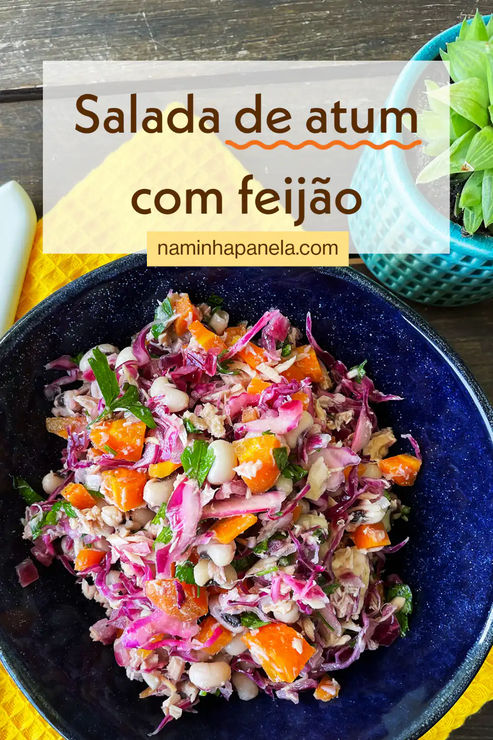 Salada de atum com feijão Salada de atum com feijão