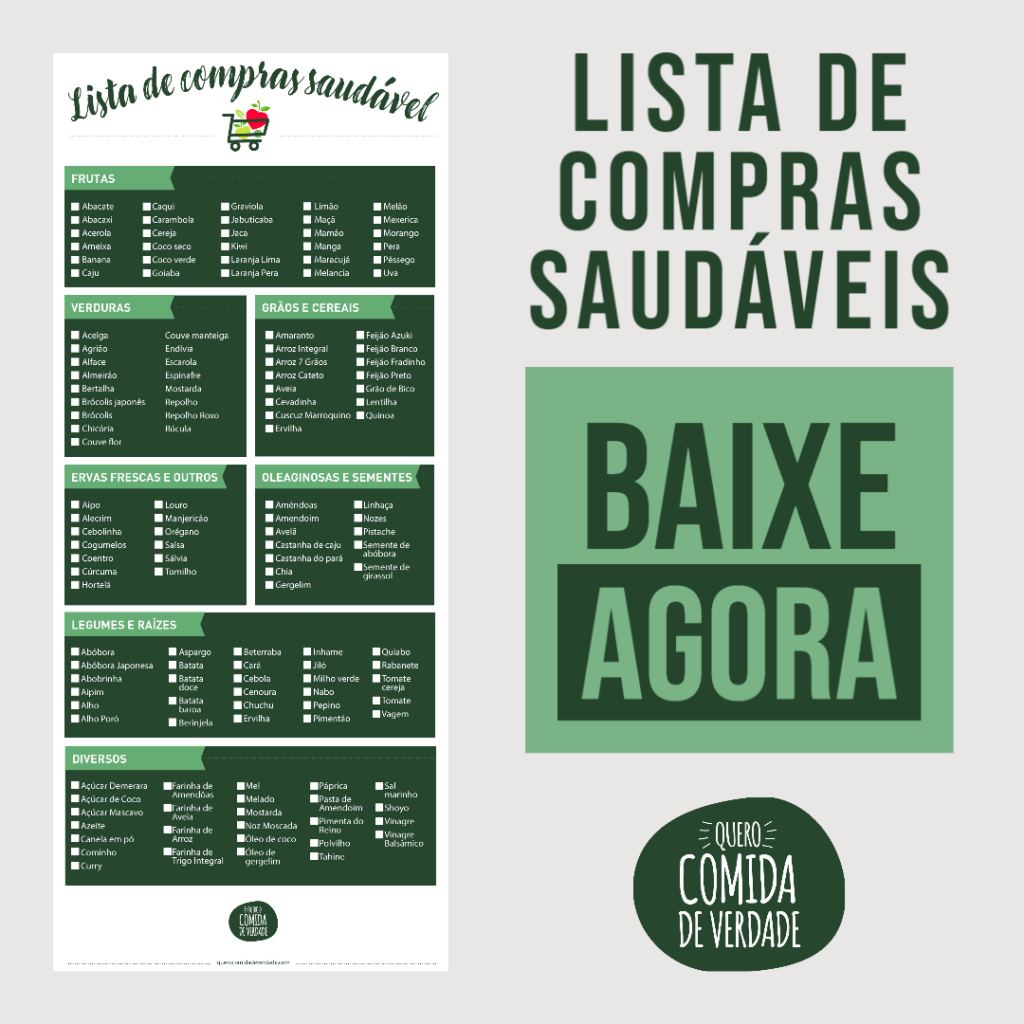 Lista de compras saudáveis