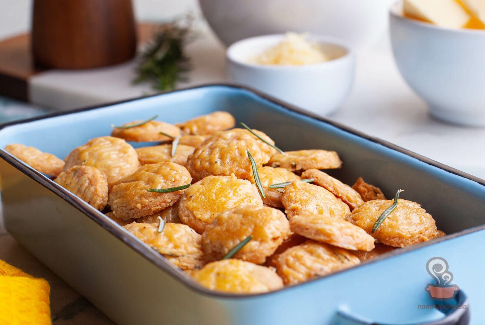 Biscoito de queijo parmesão