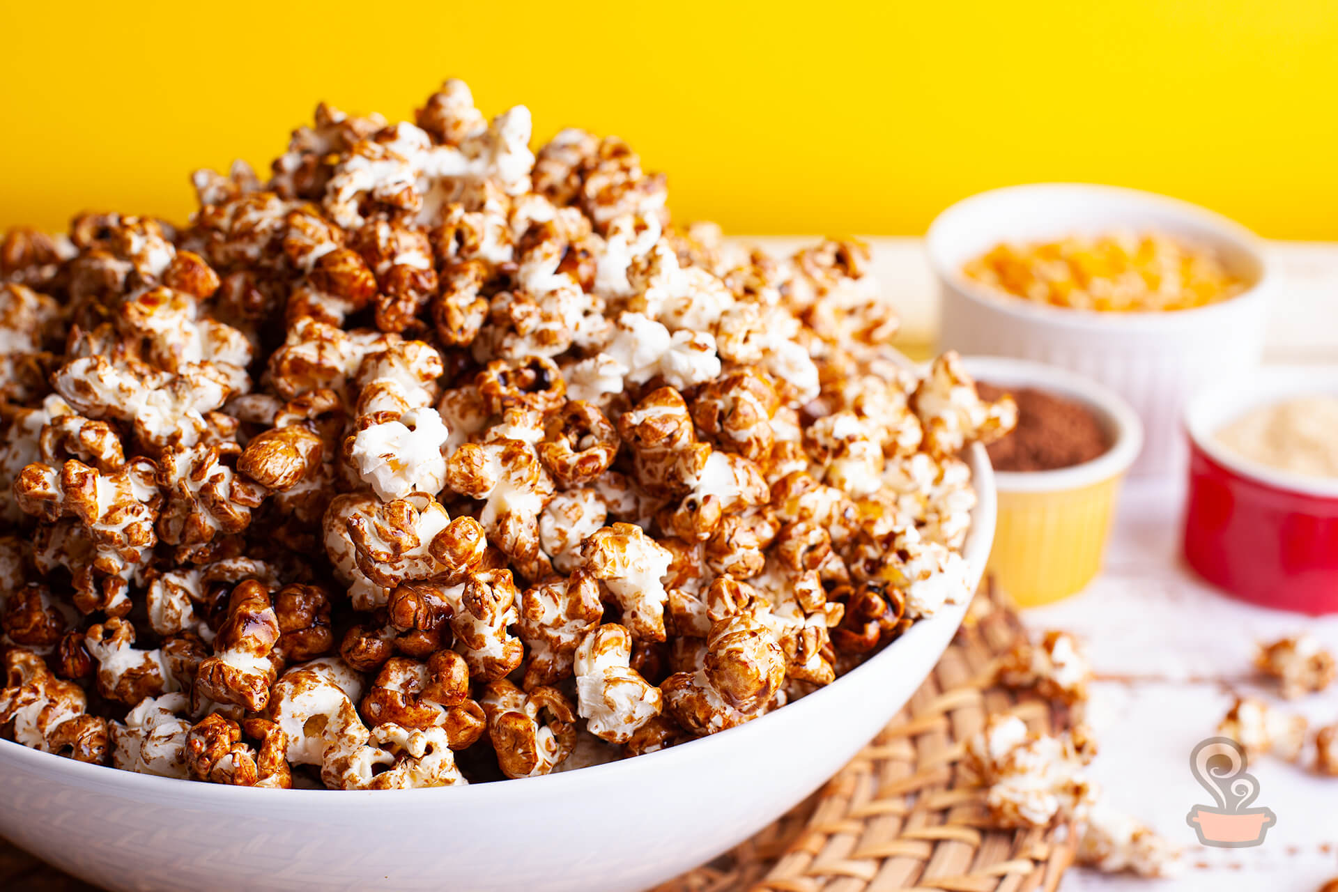 Pipoca doce com chocolate