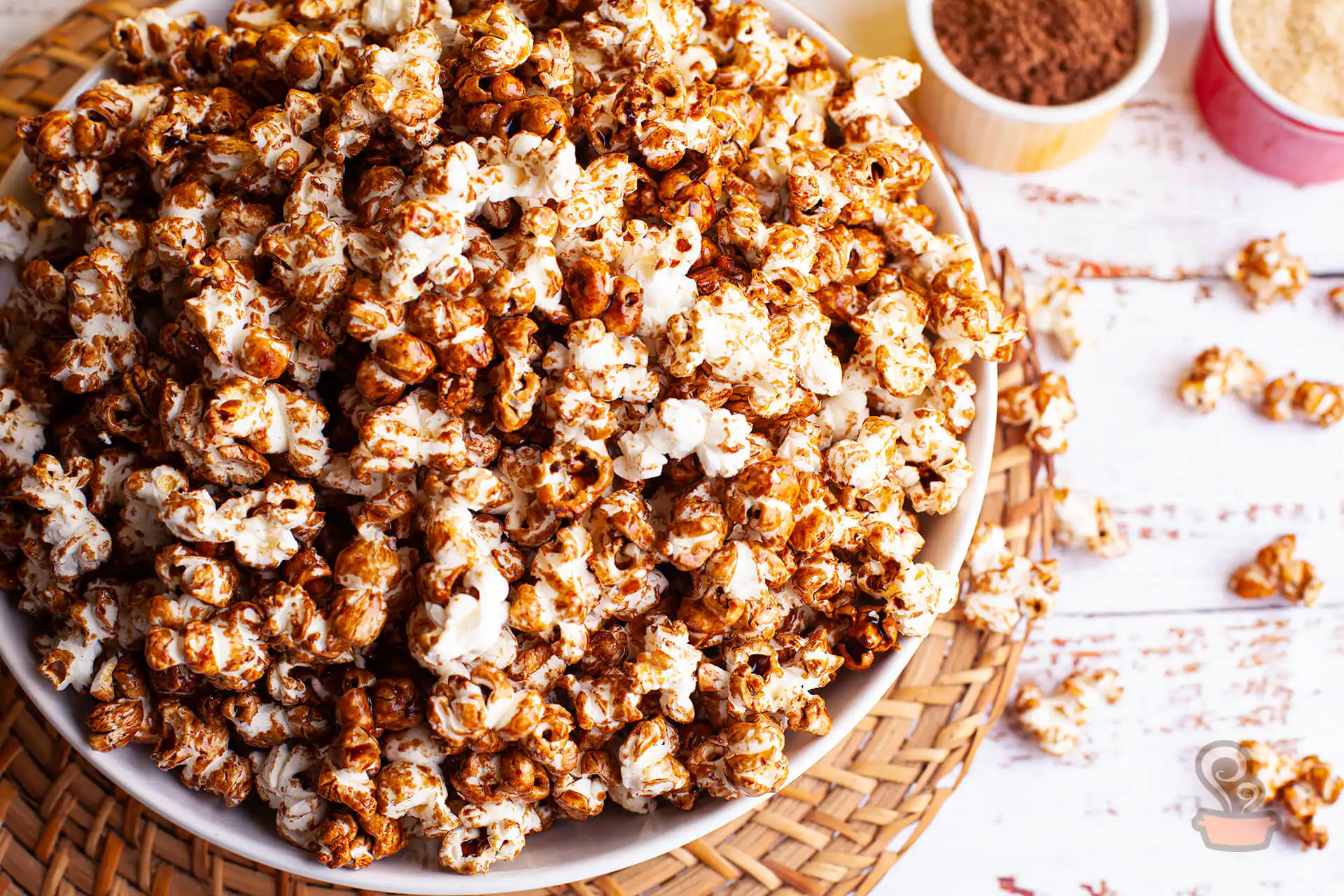 Pipoca doce com chocolate