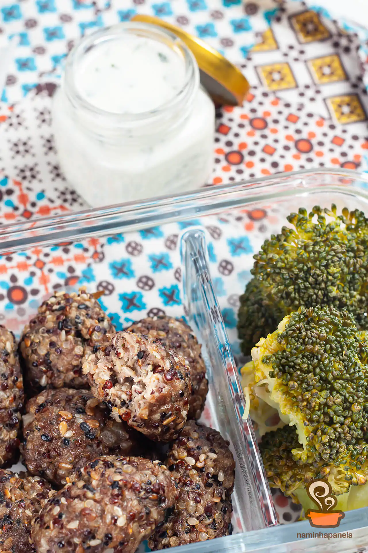 Quibe de carne e quinoa Quibe de carne e quinoa