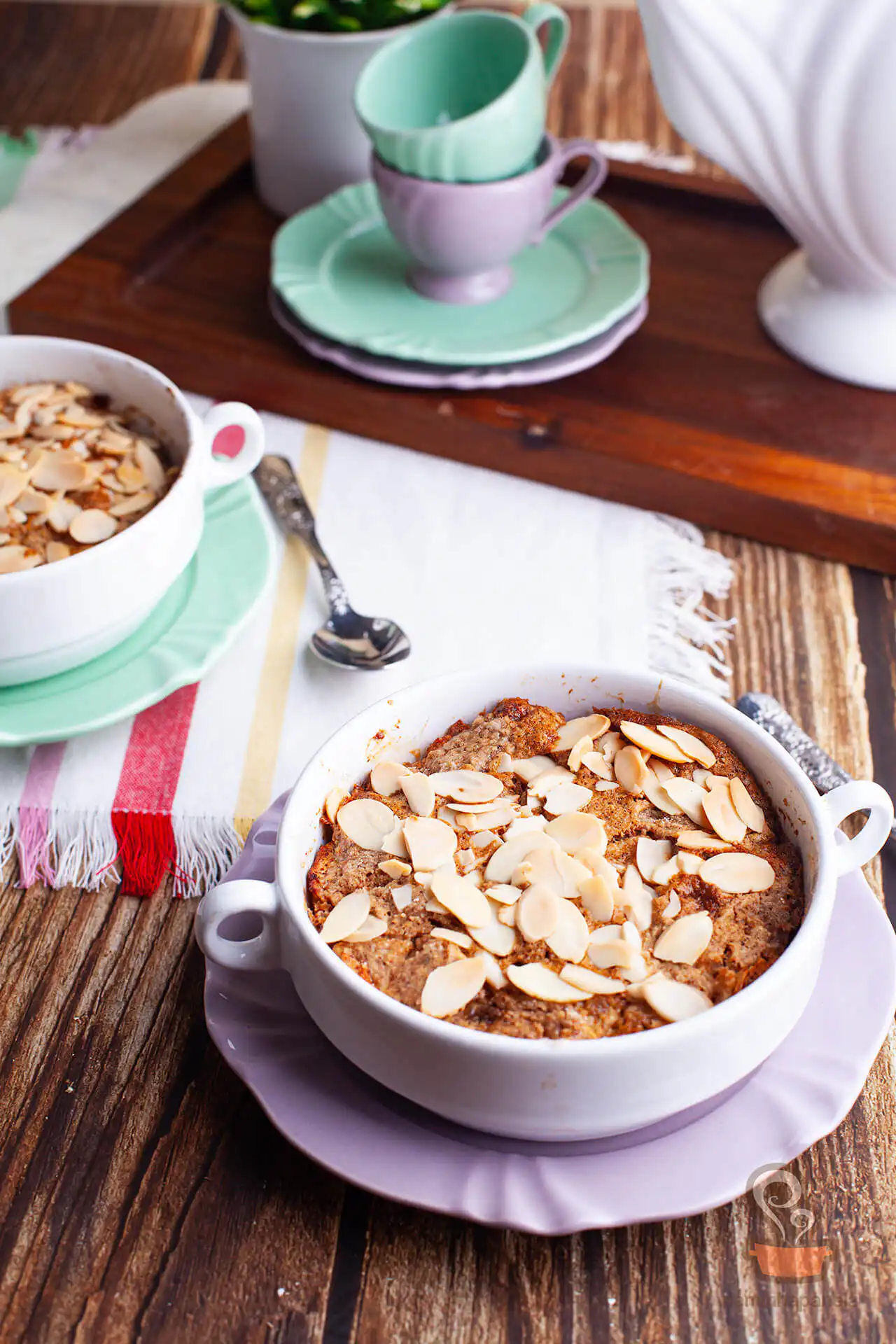 Torta de maçã saudável Torta de maçã saudável
