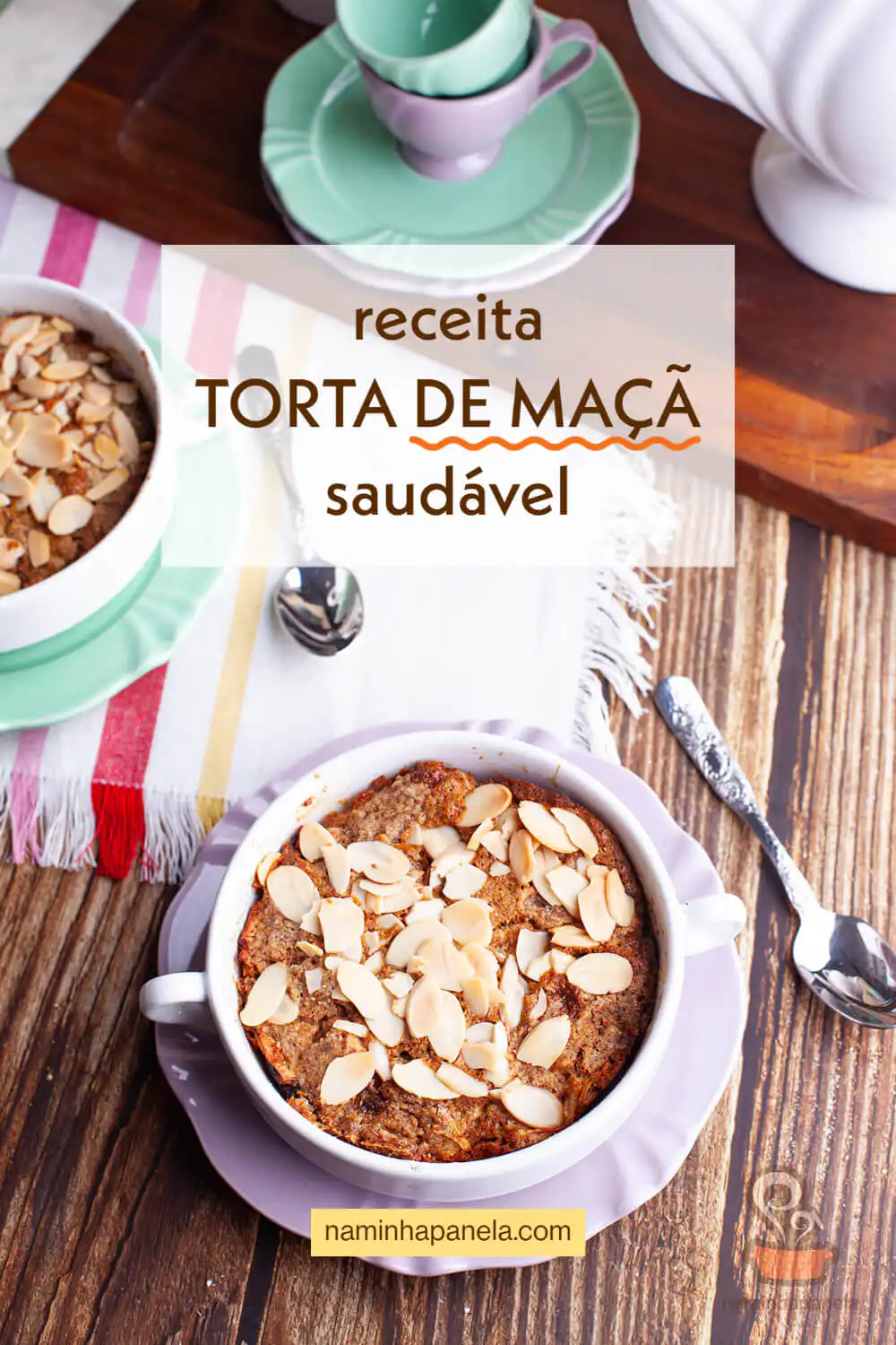 Torta de maçã saudável Torta de maçã saudável