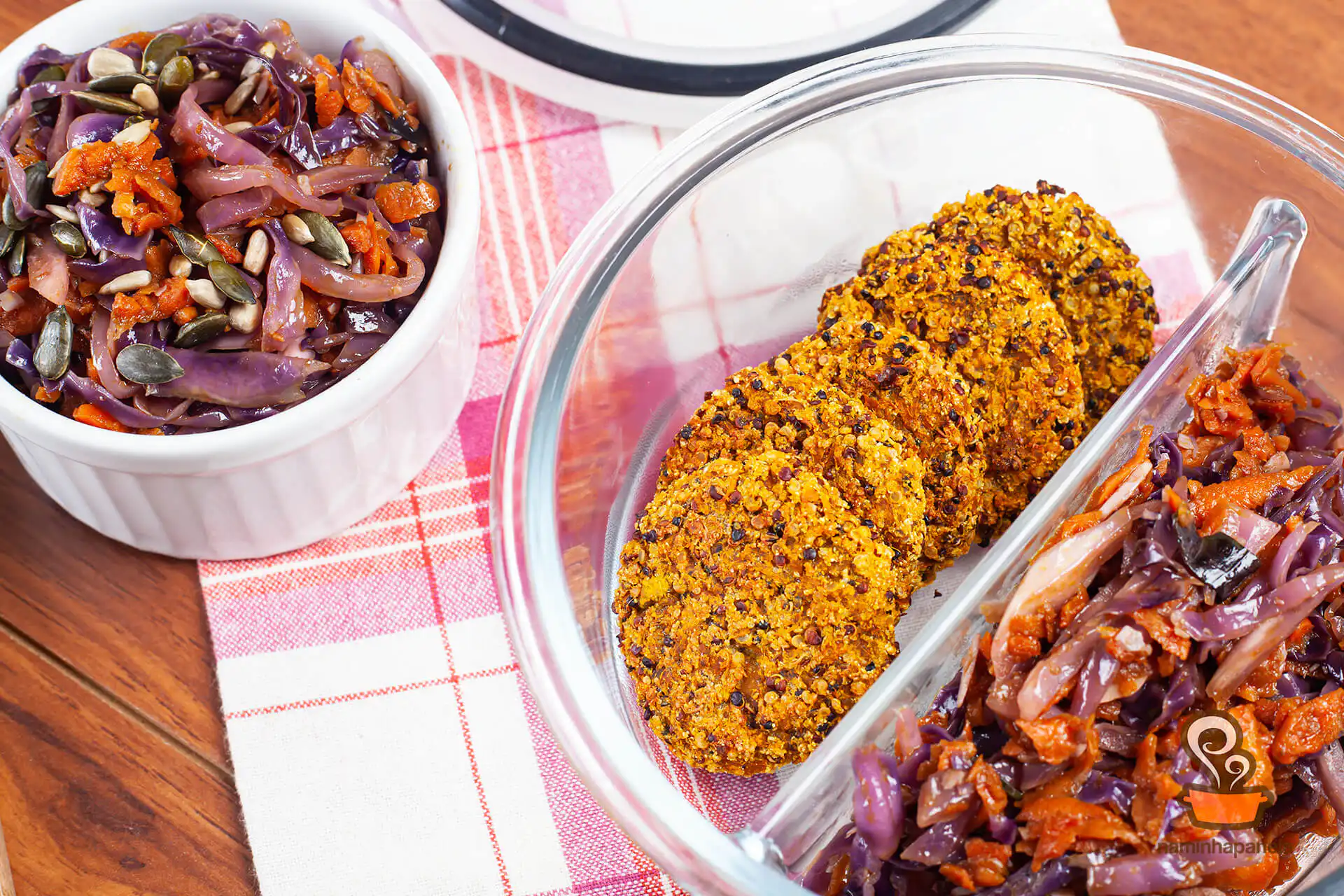 Bolinho de abóbora e quinoa