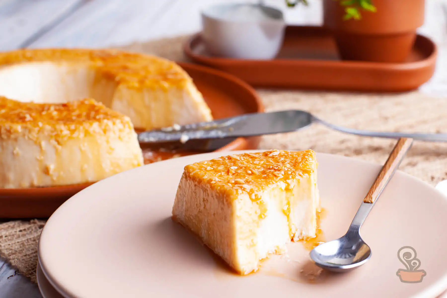 Pudim de coco gelado