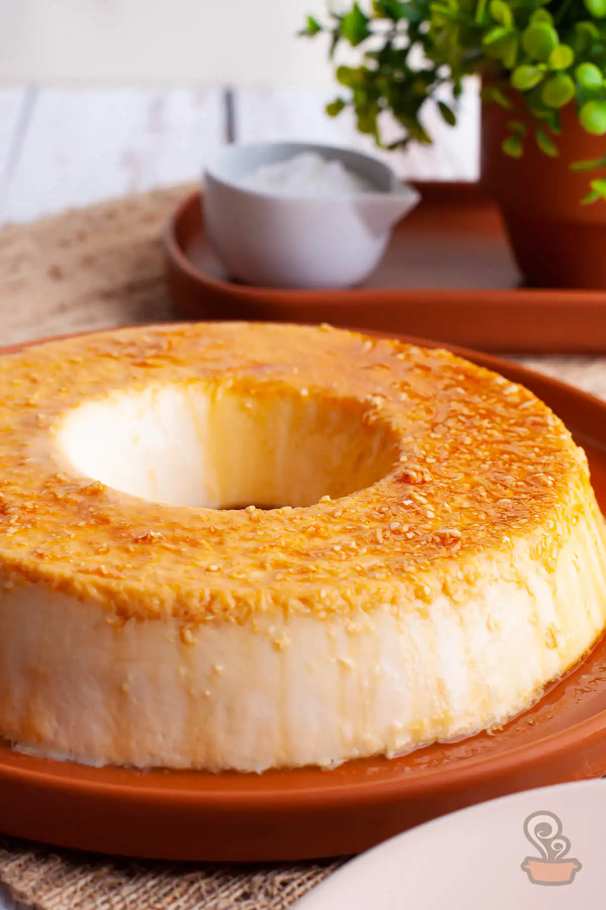 Pudim de coco gelado Pudim de coco gelado