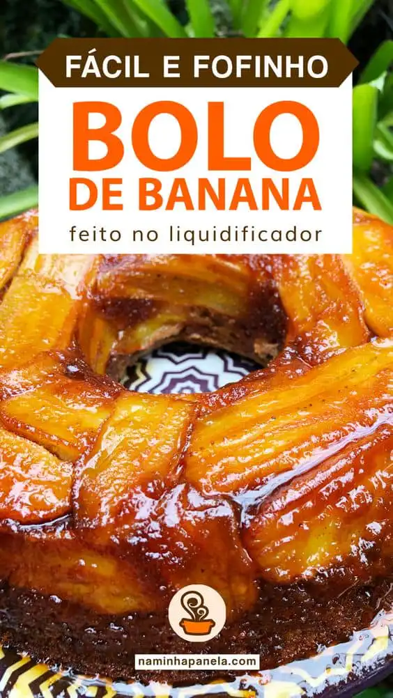Bolo de banana caramelada