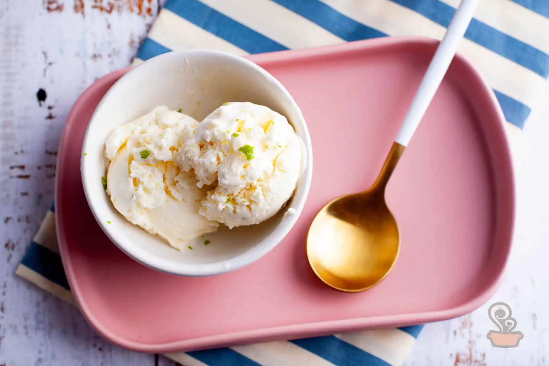 Sorvete de limão cremoso