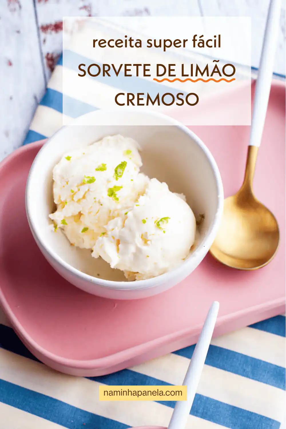 Sorvete de limão cremoso