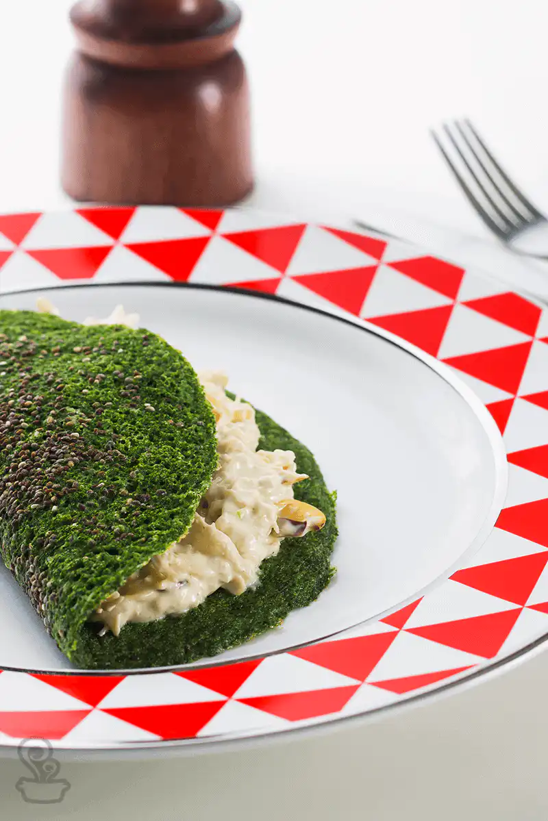 Crepioca de espinafre