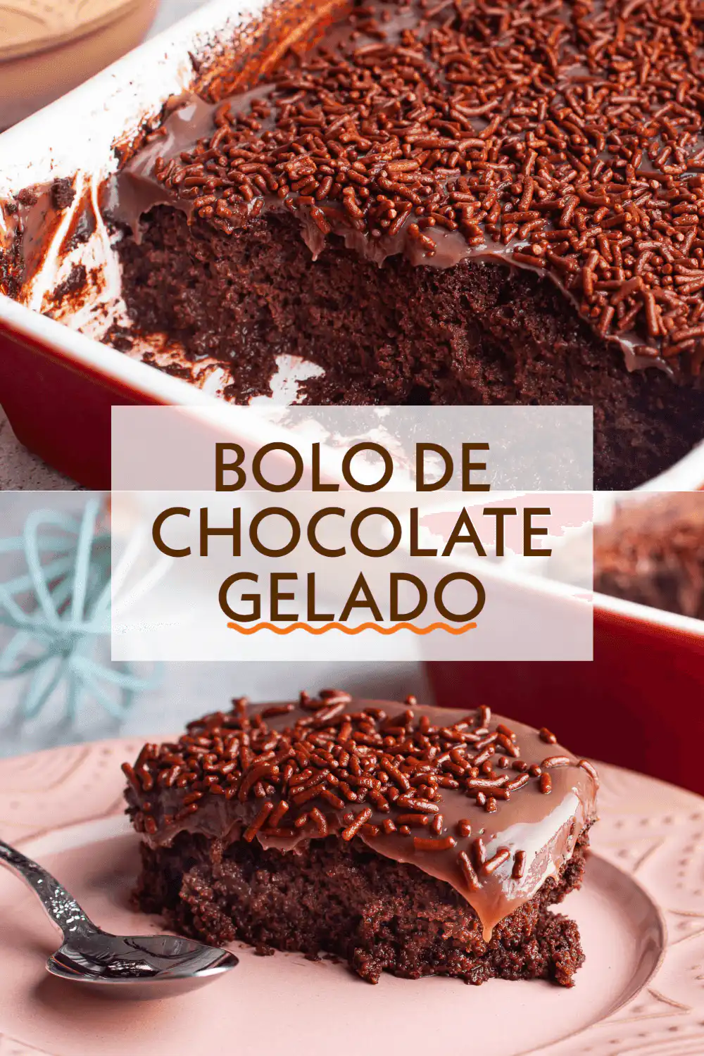 Bolo de chocolate gelado Bolo de chocolate gelado