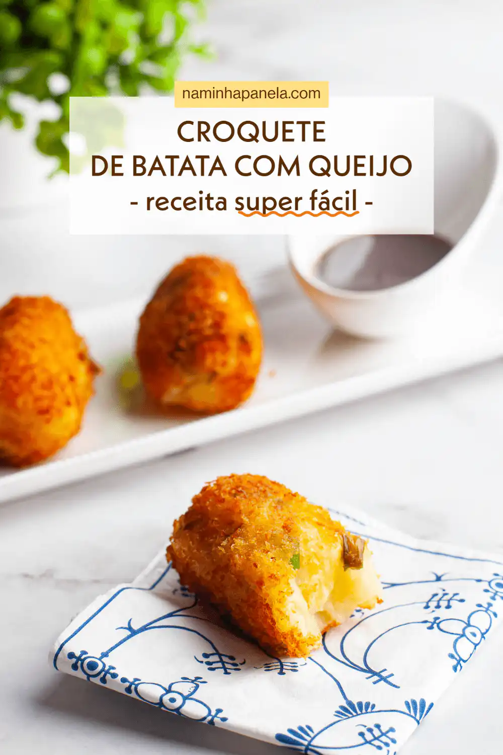 Croquete de batata com queijo
