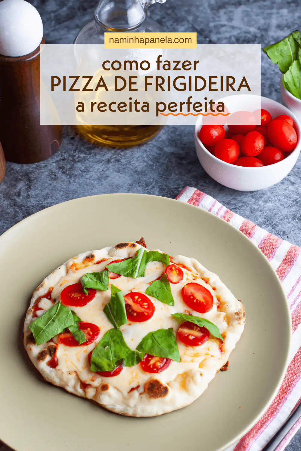 Como fazer pizza de frigideira Como fazer pizza de frigideira