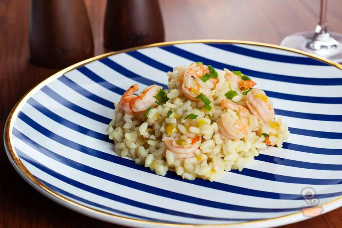 Risoto de limão siciliano e camarão