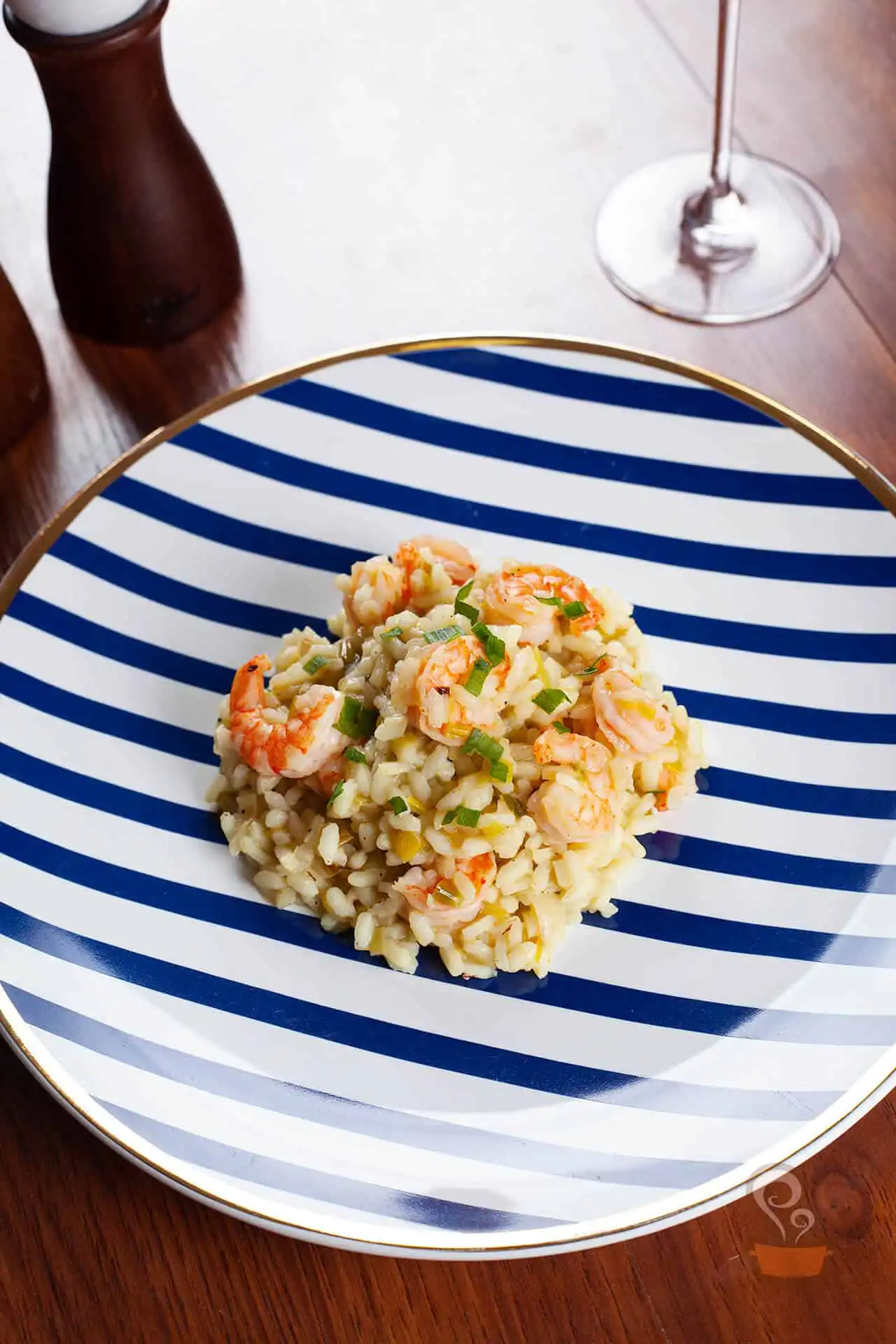 Risoto de limão siciliano e camarão