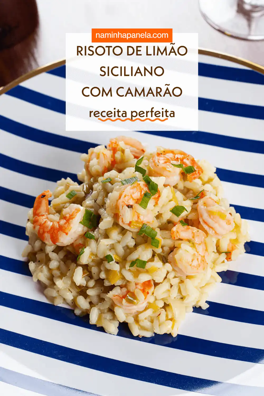 Risoto de limão siciliano e camarão