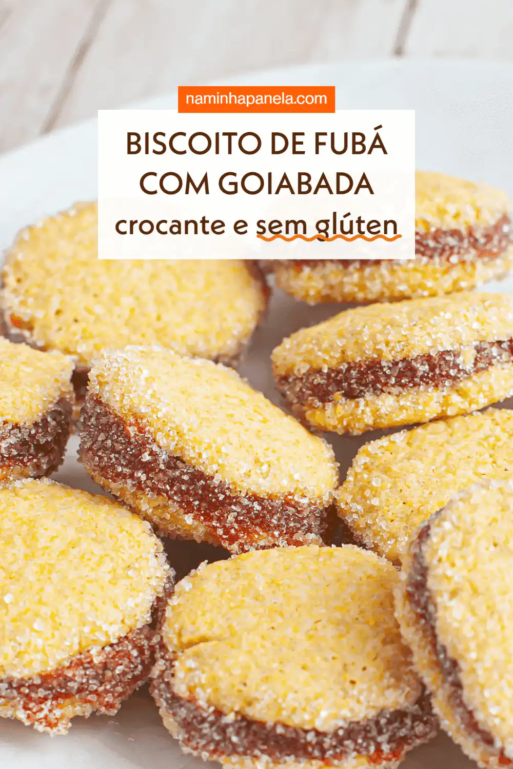 Biscoito de fubá com goiabada