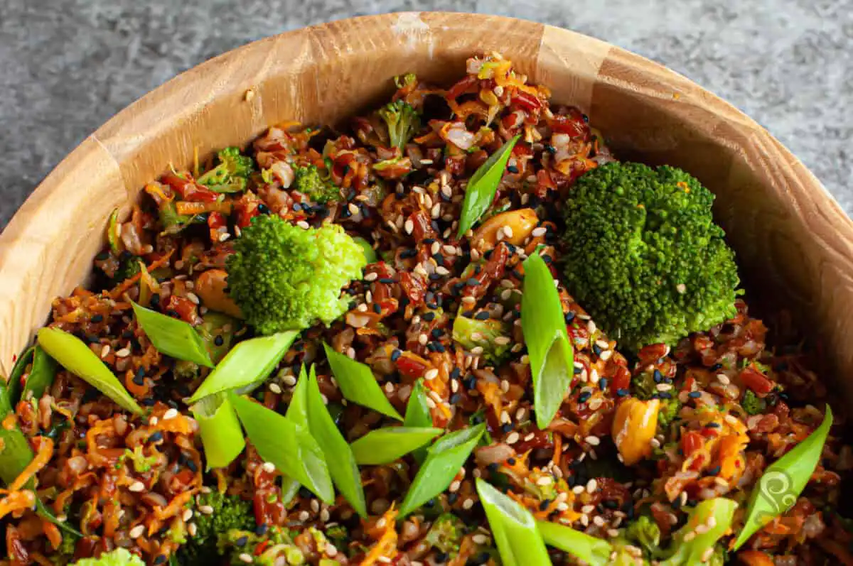 Salada de arroz oriental