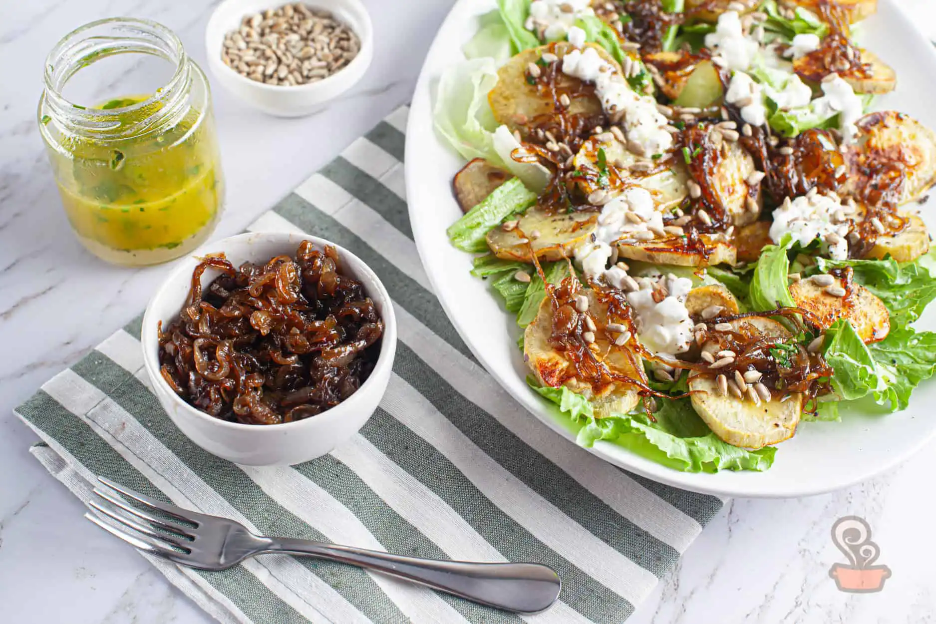 Salada de batata doce