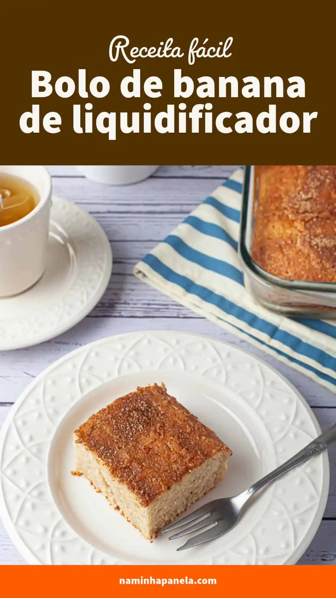 Bolo de banana de liquidificador