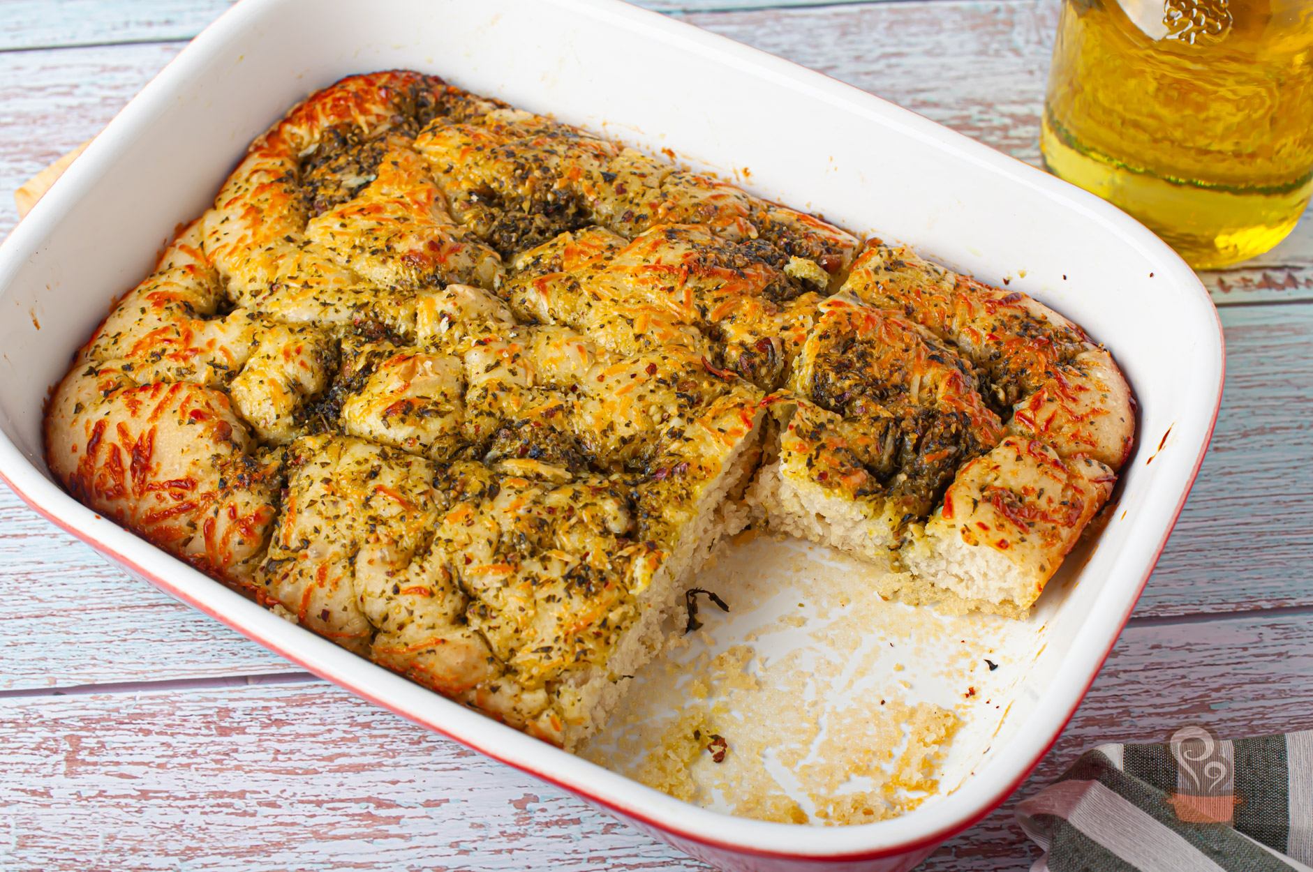Focaccia de pesto
