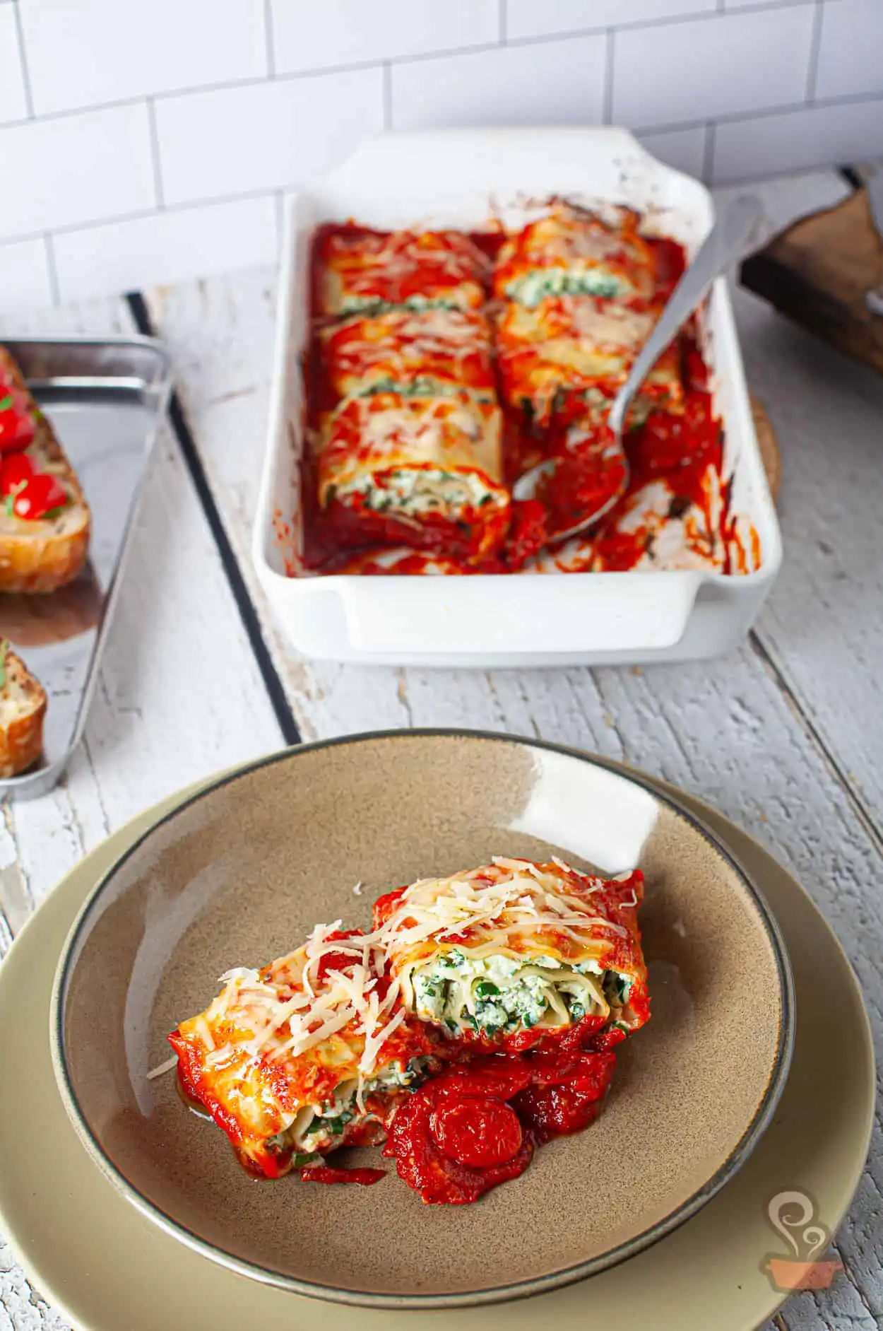 Rondelli de ricota com espinafre Rondelli de ricota com espinafre